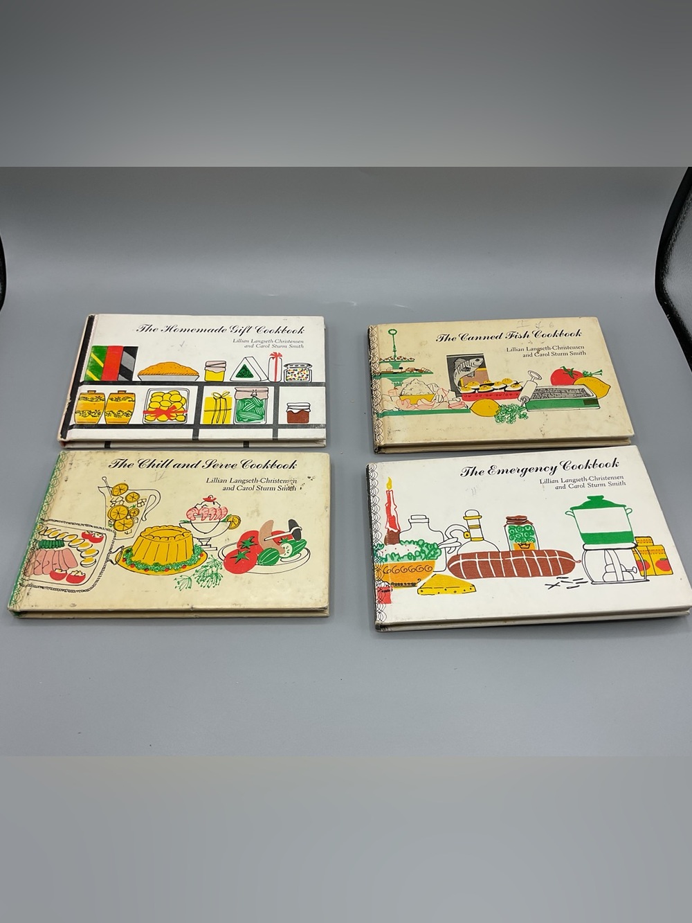 Lot Of 4 Vintage Cookbooks Lillian Langseth-Christensen and Carol Sturm Smith